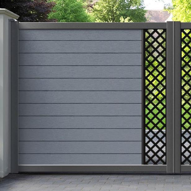 Fusion Hive Straight Top Driveway Gate - Anthracite - Middle Screen