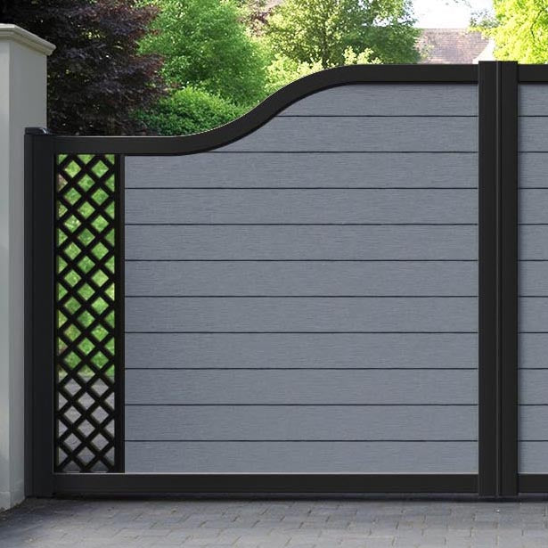 Fusion Hive Curved Top Driveway Gate - Anthracite - End Screen