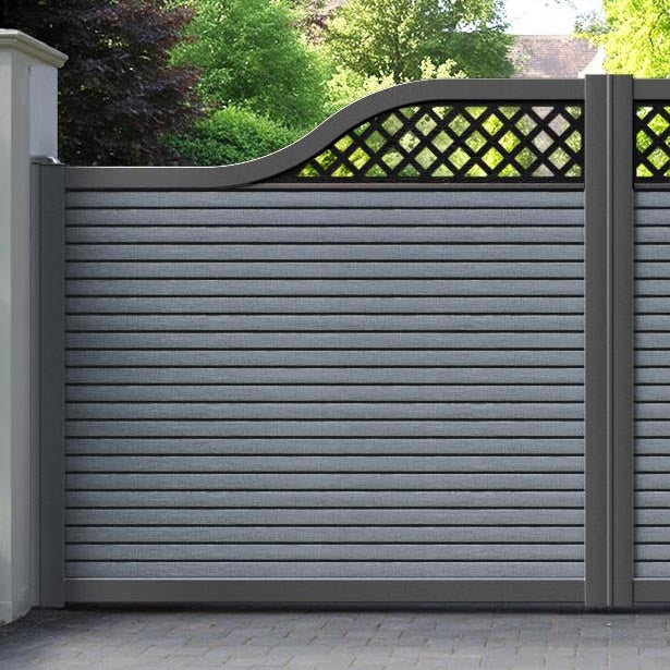 Hudson Hive Curved Top Driveway Gate - Anthracite - Top Screen