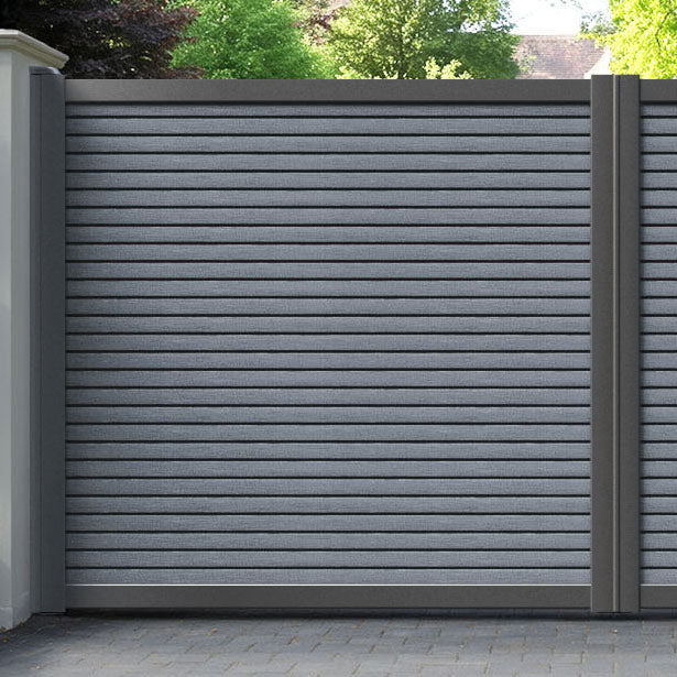 Hudson Anthracite Straight Top Driveway Gate
