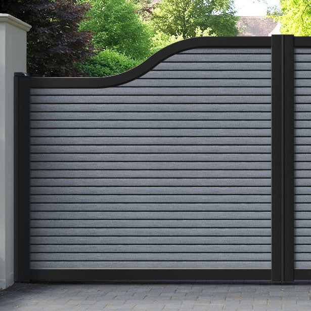 Hudson Anthracite Curved Top Driveway Gate