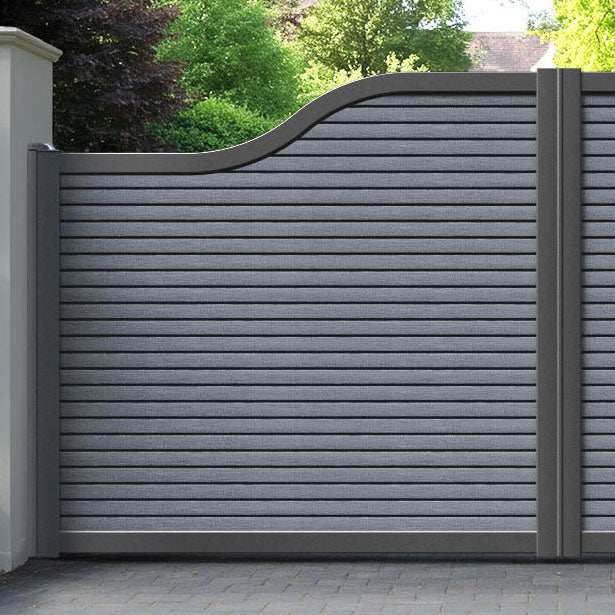 Hudson Anthracite Curved Top Driveway Gate