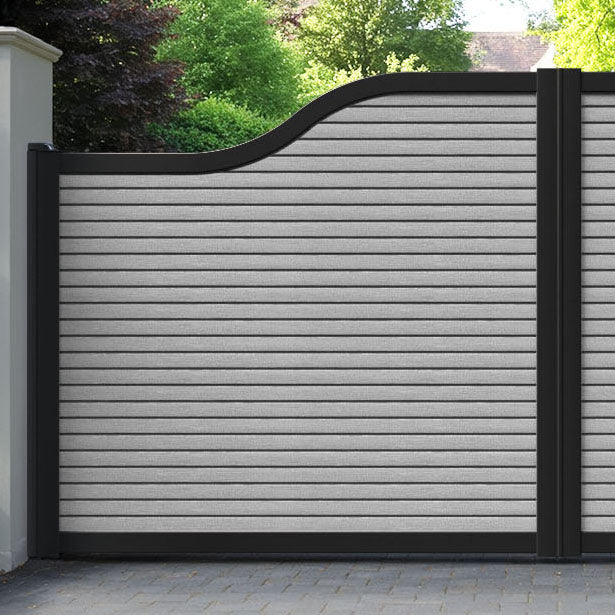 Hudson Light Grey Curved Top - Driveway Gate