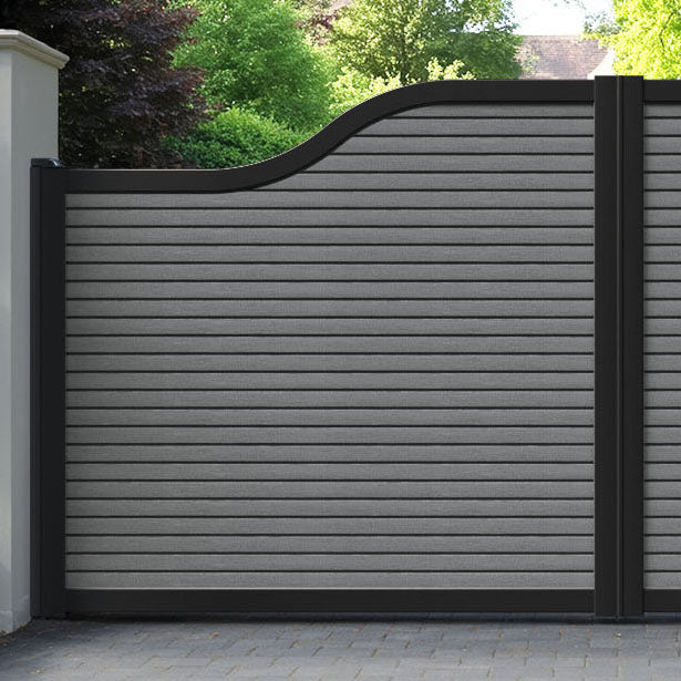 Hudson Mid Grey Curved Top Driveway Gate