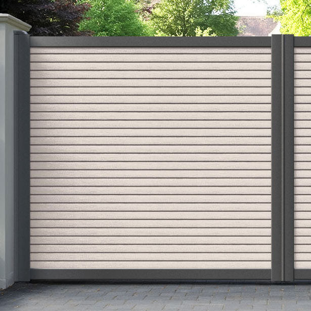 Hudson Mid Stone Straight Top Driveway Gate