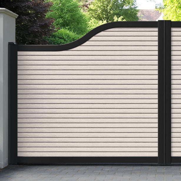 Hudson Mid Stone Curved Top Driveway Gate