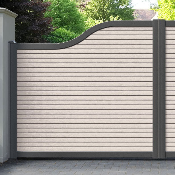 Hudson Mid Stone Curved Top Driveway Gate