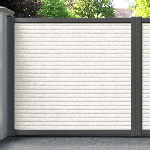 Hudson Light Stone Straight Top Driveway Gate