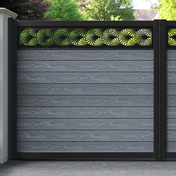 Classic Laurel Straight Top Driveway Gate - Anthracite - Top Screen