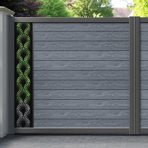 Classic Laurel Straight Top Driveway Gate - Anthracite - End Screen
