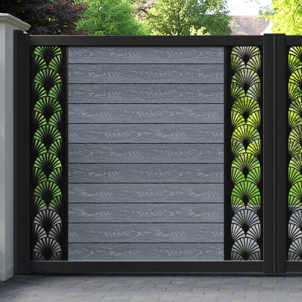 Classic Laurel Straight Top Driveway Gate - Anthracite - Middle & End Screen