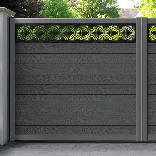 Classic Laurel Straight Top Driveway Gate - Dark Grey - Top Screen
