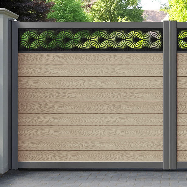 Classic Laurel Straight Top Driveway Gate - Light Oak - Top Screen