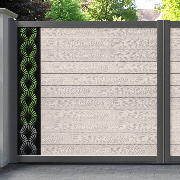Classic Laurel Straight Top Driveway Gate - Mid Stone - End Screen