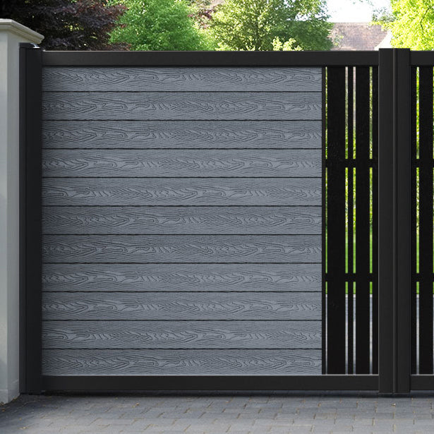 Classic Linea Straight Top Driveway Gate - Anthracite - Middle Screen