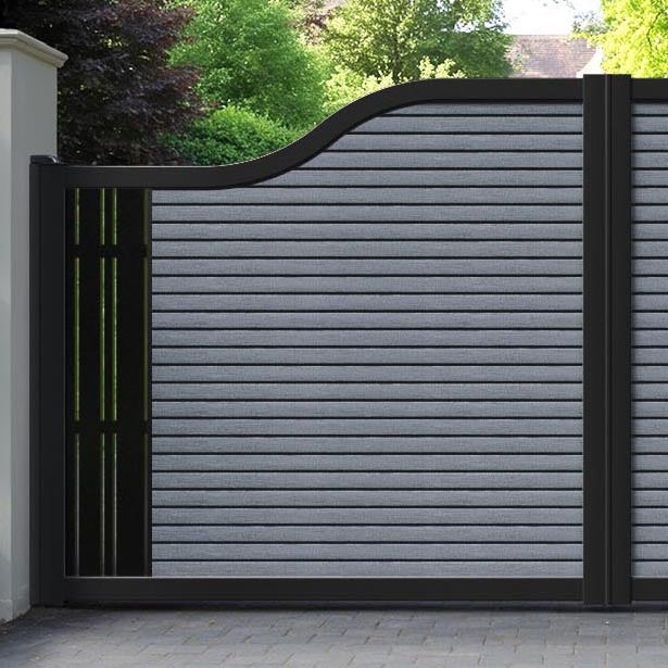 Hudson Linea Curved Top Driveway Gate - Anthracite - End Screen