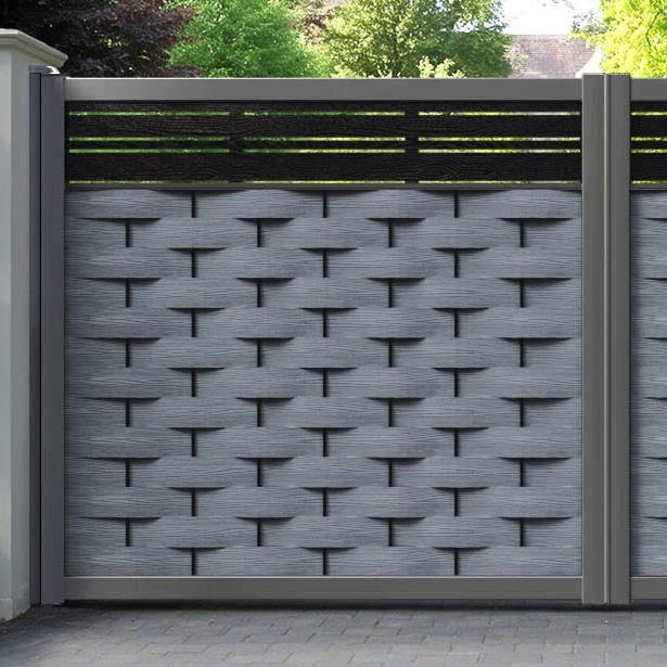 Ripple Linea Straight Top Driveway Gate - Anthracite - Top Screen