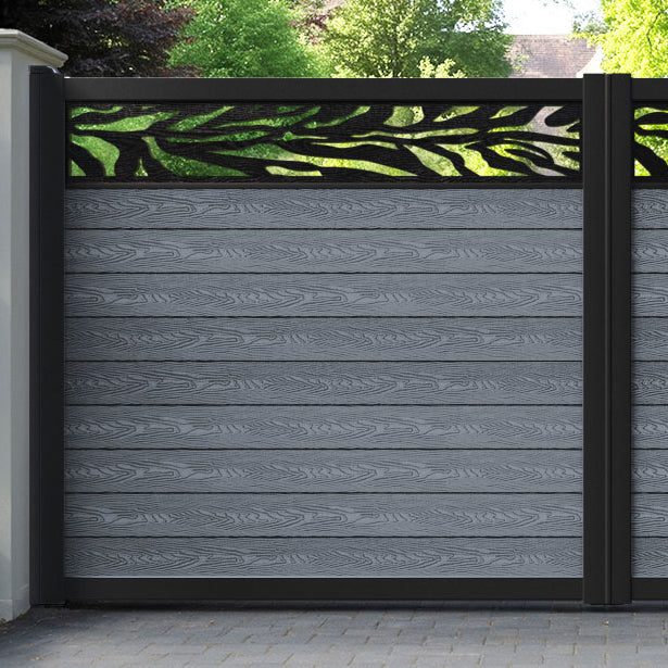 Classic Malawi Straight Top Driveway Gate - Anthracite - Top Screen