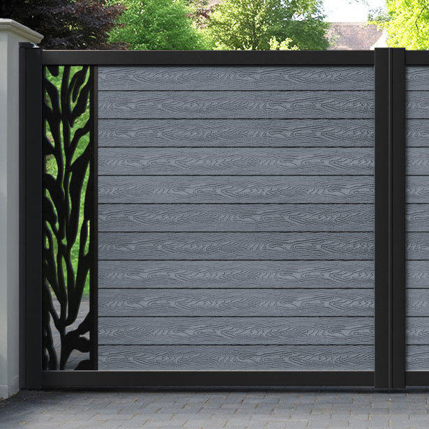 Classic Malawi Straight Top Driveway Gate - Anthracite - End Screen