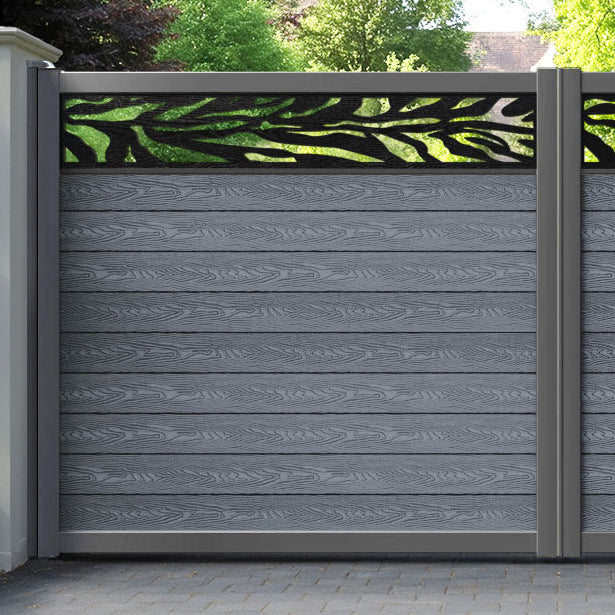 Classic Malawi Straight Top Driveway Gate - Anthracite - Top Screen