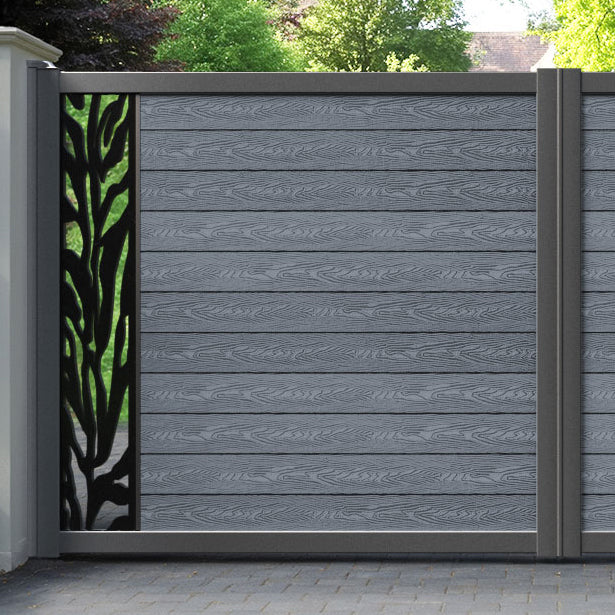 Classic Malawi Straight Top Driveway Gate - Anthracite - End Screen