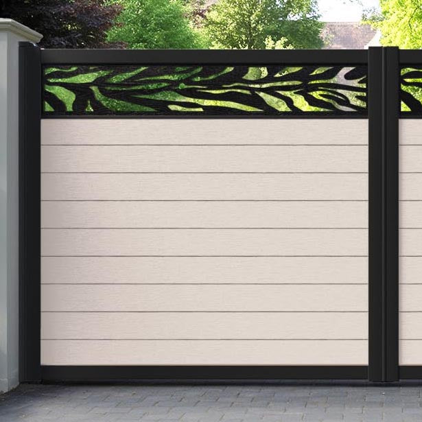 Fusion Malawi Straight Top Driveway Gate - Mid Stone - Top Screen