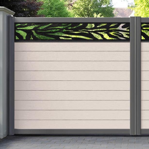 Fusion Malawi Straight Top Driveway Gate - Mid Stone - Top Screen