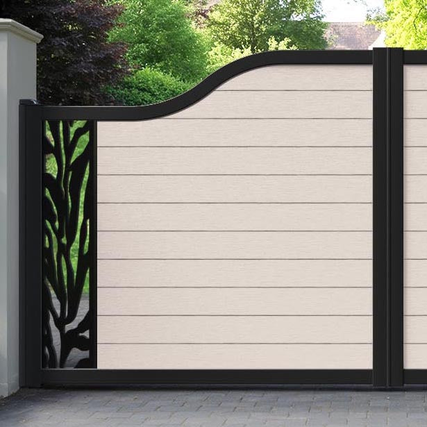 Fusion Malawi Curved Top Driveway Gate - Mid Stone - End Screen