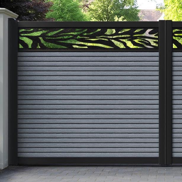Hudson Malawi Straight Top Driveway Gate - Anthracite - Top Screen