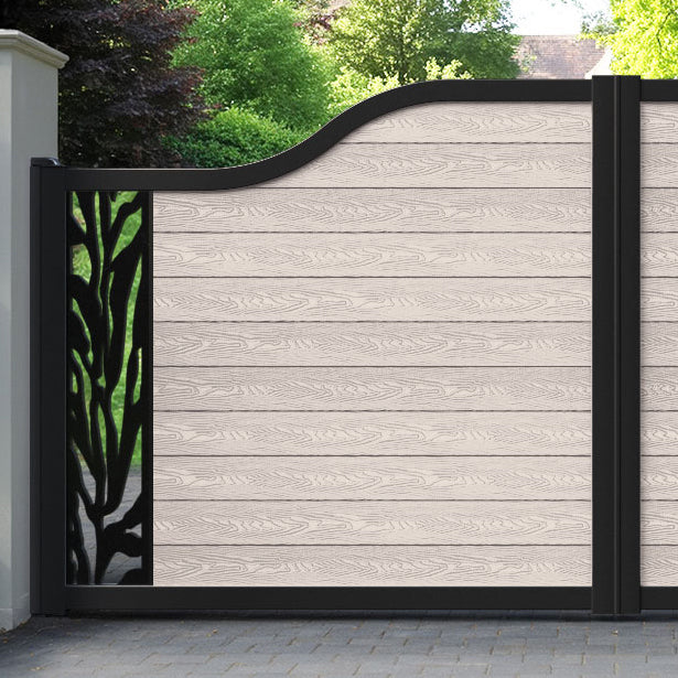 Classic Malawi Curved Top Driveway Gate - Mid Stone - End Screen