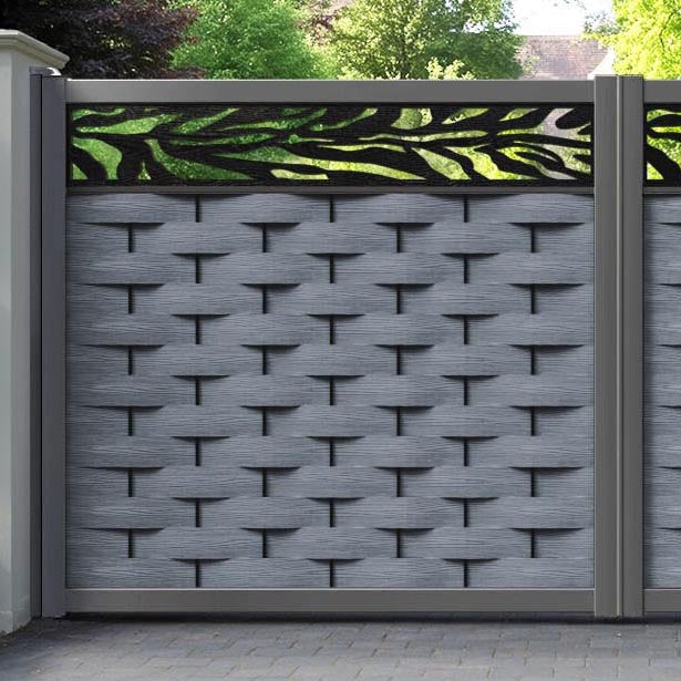 Ripple Malawi Straight Top Driveway Gate - Anthracite - Top Screen