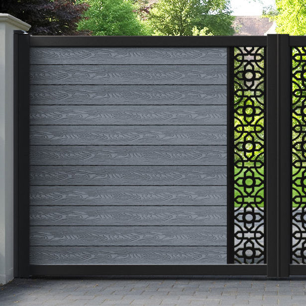 Classic Nabila Straight Top Driveway Gate - Anthracite - Middle Screen