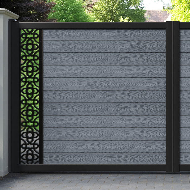 Classic Nabila Straight Top Driveway Gate - Anthracite - End Screen