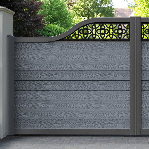Classic Nabila Curved Top Driveway Gate - Anthracite - Top Screen