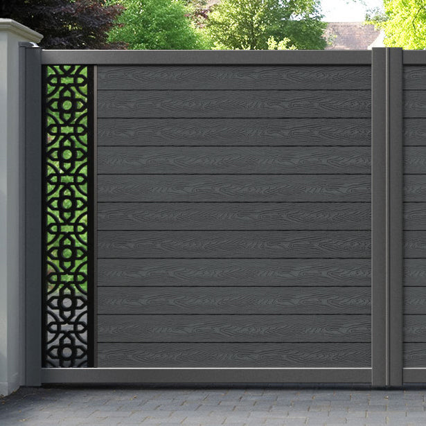 Classic Nabila Straight Top Driveway Gate - Dark Grey - End Screen