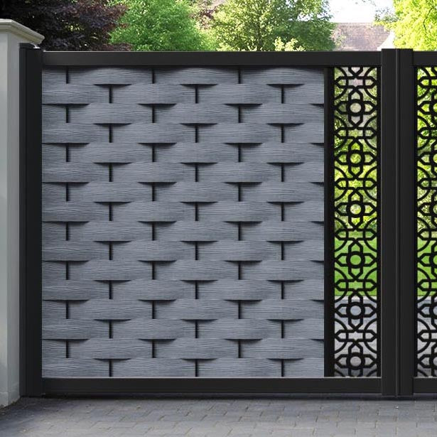 Ripple Nabila Straight Top Driveway Gate - Anthracite - Middle Screen