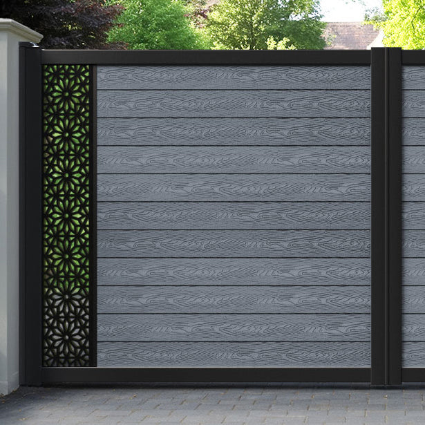 Classic Narwa Straight Top Driveway Gate - Anthracite - End Screen