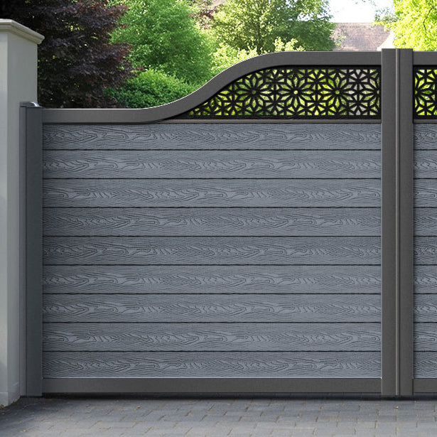 Classic Narwa Curved Top Driveway Gate - Anthracite - Top Screen
