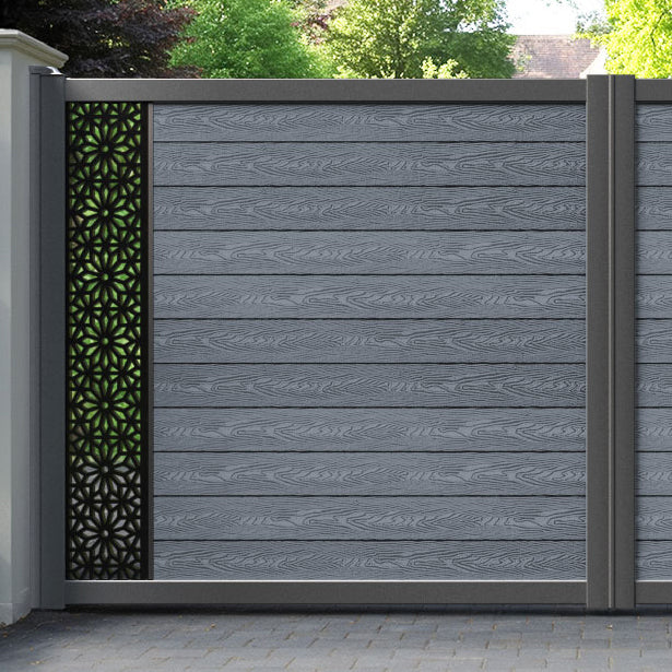 Classic Narwa Straight Top Driveway Gate - Anthracite - End Screen