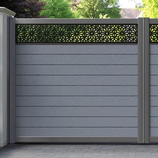 Fusion Narwa Straight Top Driveway Gate - Anthracite - Top Screen