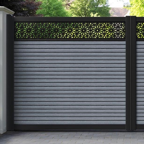 Hudson Narwa Straight Top Driveway Gate - Anthracite - Top Screen
