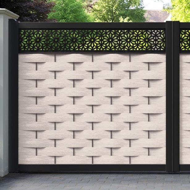 Ripple Narwa Straight Top Driveway Gate - Mid Stone - Top Screen