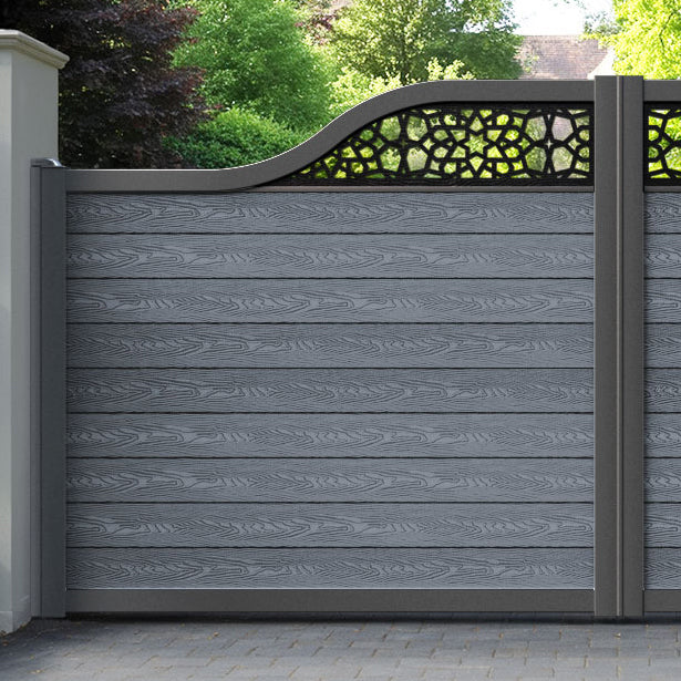 Classic Nazira Curved Top Driveway Gate - Anthracite - Top Screen