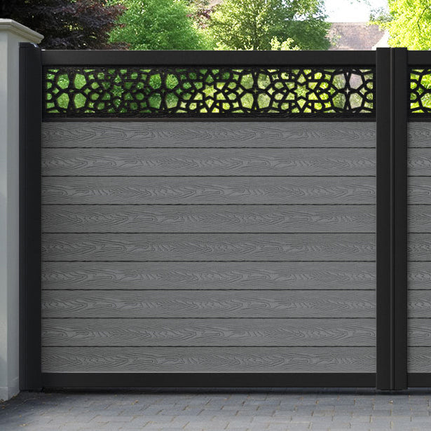 Classic Nazira Straight Top Driveway Gate - Mid Grey - Top Screen
