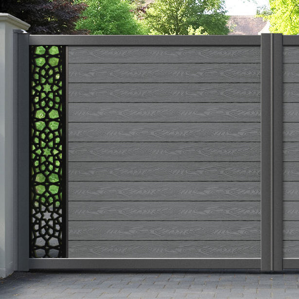 Classic Nazira Straight Top Driveway Gate - Mid Grey - End Screen