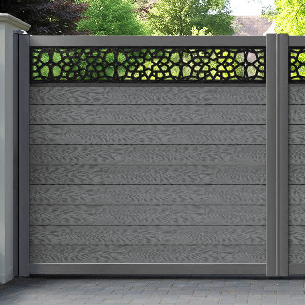 Classic Nazira Straight Top Driveway Gate - Mid Grey - Top Screen