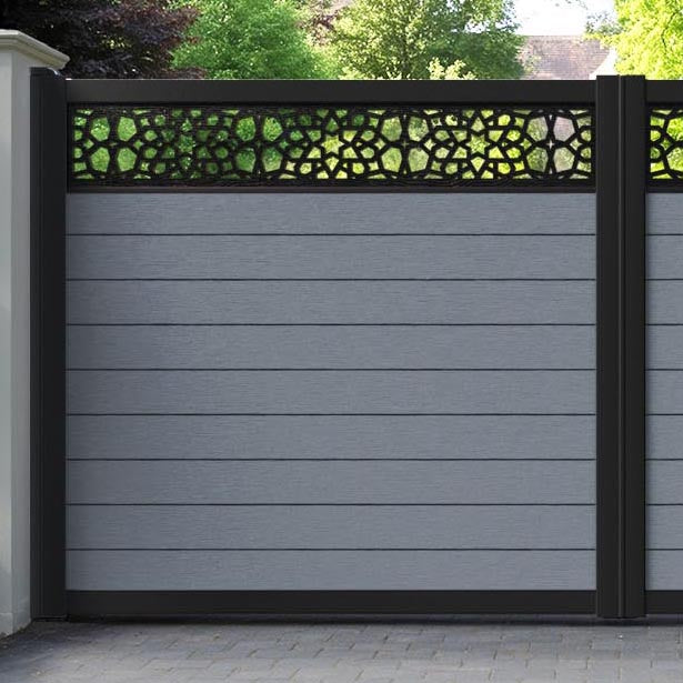 Fusion Nazira Straight Top Driveway Gate - Anthracite - Top Screen