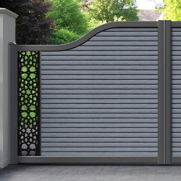 Hudson Nazira Curved Top Driveway Gate - Anthracite - End Screen