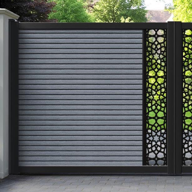 Hudson Nazira Straight Top Driveway Gate - Anthracite - Middle Screen