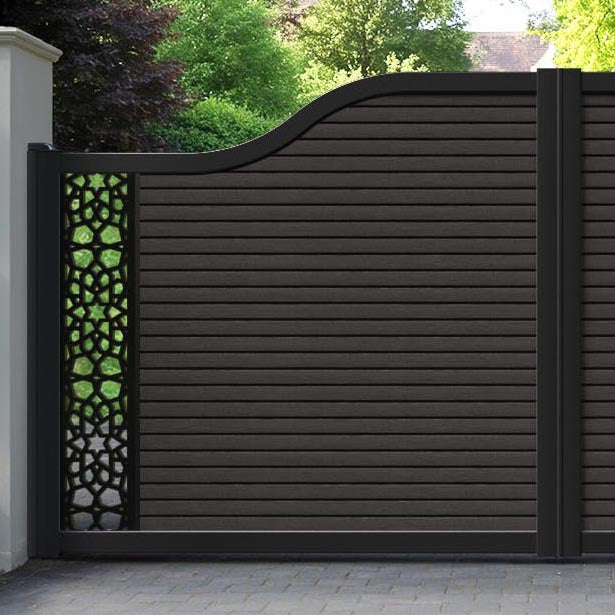 Hudson Nazira Curved Top Driveway Gate - Dark Oak - End Screen